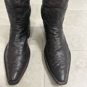 Ryon's Full Quill Ostrich Handmade Western Boots SIZE 8.5 D